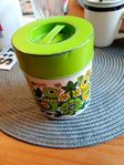 vintage,Plåtburk med mönster