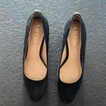 Eleganta svarta skinpumps från Ralph Lauren