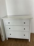 hemnes byrå vit 3 lådor 