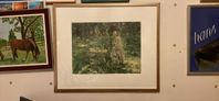 Anders Zorn Littografi”Törnsnåret”passepartout L 68 x 