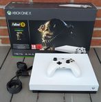 Xbox One X (Vit) med spel