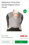 Babylonia Bärsjal babysjal I ekologisk bomull baby bebis