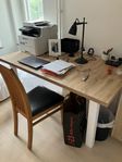 Matbord Erla 160-200 x 90 cm - vit/ek