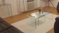 vardagsrumsbords serie i glas