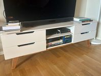 TV bänk trä - vit