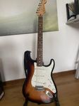 Fender Stratocaster, Supro Blues King 12 & Boss ME80