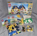 3-i-1 LEGO Creator- Skaparen Beach Hut | Set 31035. Komplett