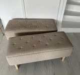 2 sittbänkar med förvaring