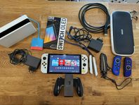 Nintendo Switch OLED med många tillbehör