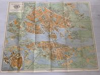 Retro karta från Stockholm 1945