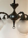 Antik mässinglampa