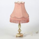 BORDSLAMPA, mässing och alabaster, 1900-tal.