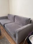 soffa i sammet 2-3 sits