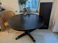 Matbord runt / ovalt + iläggsskiva (120x120-167cm)
