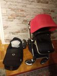 bugaboo fox 2 med sittdel och liggdel och regnskydd 