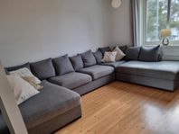Stor 2 divan soffa grå