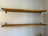 2 hyllskivor, oljad ek. 28x120