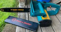 Elmotorsåg Black &Decker 30 cm svärd. Kedja/svärd i nyski