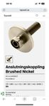 Tapwell blandarfäste anslutningskoppling brushed nickel ny