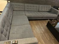 L-soffa blå