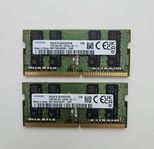 32GB (2x16GB) Samsung SODIMM 3200Mhz RAM Minne