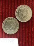  5 kronor Gustav V 1954 meddelande olika omvänd randskrift