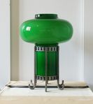 Bordslampa i glas och smide 70-tal