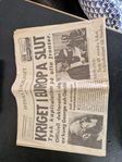 Svenska Dagbladet från den 8 maj 1945 Krigsslutdagen