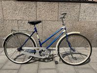 Blå retro Dam/barncykel