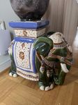 Vintage Piedestal elefant keramik blomhållare retro ställ 