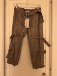 Acne Studios burgundy/aqua byxor, storlek 36