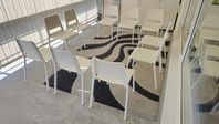10 st Teodores Vita Ikea stapelbara stolar i Nyskick
