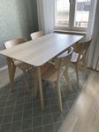 Bord med 4 stolar, Ikea Lisabo
