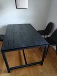 Bord träskiva med stål ram