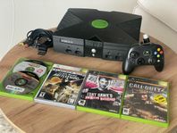 Original XBOX Konsol + 5 Spel