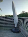 Easy Sun frihängande parasoll Ø375 cm fot skydd  Antracitg