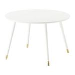 IKEA sidobord runt vitt mässingsben
