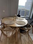 Matbord ø105 ljus ek