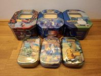 Pokemonkort (över 800 st) i fina plåtaskar