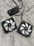 Corsair 2x rgb fläktar med hub