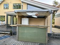 Bar, utebar med kylskåp