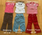Klädpaket PoP Hilfiger Disney byxor och tröjor strl 92/98