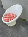 RETRO FÅTÖLJ "Skopan" vit IKEA 1970-tal