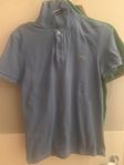 Fyra Lacoste pikétröjor i basfärger. Strl 3, slim fit