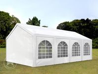Partytält 4x8 m, PE 450, vit