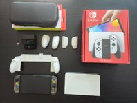 Nintendo Switch OLED 64GB + 256GB SD + Dock + Grip + Case