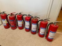 6 brandsläckare, tomma!