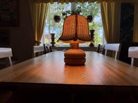 Handgjord bordslampa - vintage/retro i Teak & Björk