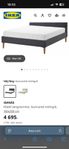 Sängstomme Ikea IDANÄS 160x200 med bäddmadrass