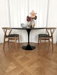 EERO SAARINEN - ROUND TABLE - KNOLL -NERO SU NERO - Ø 120 C
